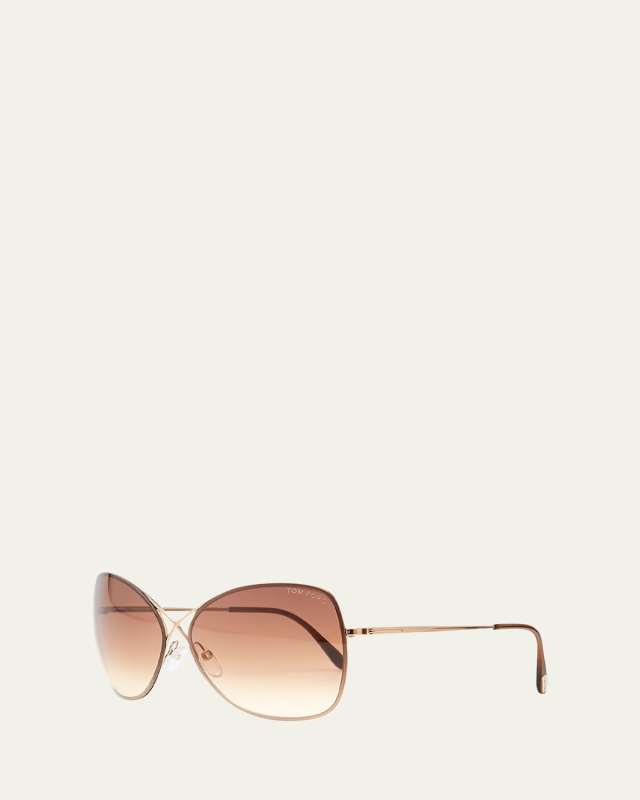 Colette Metal-Frame Butterfly Sunglasses